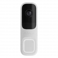 Sonnette vidéo sans fil 4MP avec détection par intelligence artificielle Ajax DoorBell blanc Jeweller
