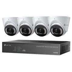VIGI NK4P-T4425-2T kit PoE 4 caméras 4MP + 2To avec IA défense active audio bidirectionnel vision de nuit couleur 30 mètres