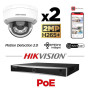 Kit vidéosurveillance PoE 2 caméras IP dôme full HD 2MP