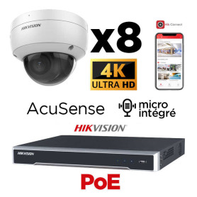 Hikvision kit vidéosurveillance 8 caméras 4K 