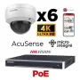 Hikvision kit vidéosurveillance 6 caméras 4K 