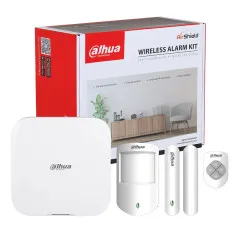 Kit d'alarme sans fil Ethernet, Wi-Fi et 4G/LTE Dahua ARC3800H-03-FW2(868) avec 150 périphériques supportés