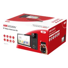 Interphone vidéo IP 4MP Hikvision DS-KIS610-P contrôle d’accès 2 portes enregistrement sur carte 32GB PoE standard