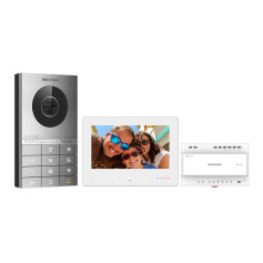 kit interphone vidéo Full HD Hikvision DS-KIS706EY avec écran tactile 7 pouces IP65 & IK08