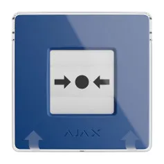 Bouton manuel incendie sans fil Ajax ManualCallPoint (Blue) Jeweller système alarme feu et évacuation