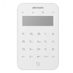 Clavier LCD sans fil avec lecteur de badge Hikvision DS-PK1-LT-WE pour alarme Hikvision AX PRO en déstockage