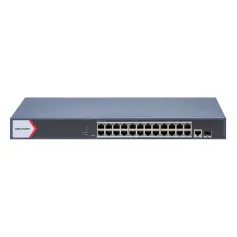 Switch PoE gigabit 24 ports PoE 370W longue distance 300 mètres Hikvision DS-3E1526P-EIV2