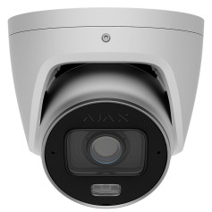Caméra varifocale antivandale 5MP Ajax TurretCam HLVF (5 Mp) White avec IA micro vision de nuit couleur jusqu'à 40 m et 60 en IR