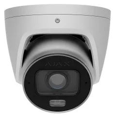Caméra varifocale antivandale 5MP Ajax TurretCam HLVF (5 Mp) White avec IA micro vision de nuit couleur jusqu'à 40 m et 60 en IR