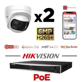 Kit vidéosurveillance Hikvision 2 caméras panoramique