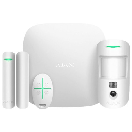 Ajax StarterKit Cam Plus HDR Blanc Hub 2 Plus MotionCam HDR