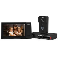 Kit interphone vidéo IP 2 MP PoE avec écran tactile 7" Dahua KTP02 ouverture par badge et smartphone