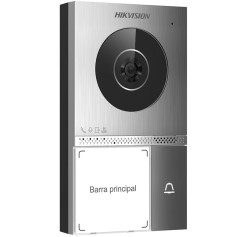 Portier vidéo 2 fils HD 1 bouton d'appel caméra 2 MP angle 135° Hikvision DS-KV7413EY-IME2 badge M1 étanche et vision de nuit