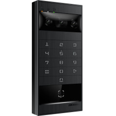 Interphone vidéo IP 4 MP avec 3 objectifs Wi-Fi 6 et PoE Hikvision DS-KV8114T-KWQE1 vue 180° reconnaissance faciale badge code
