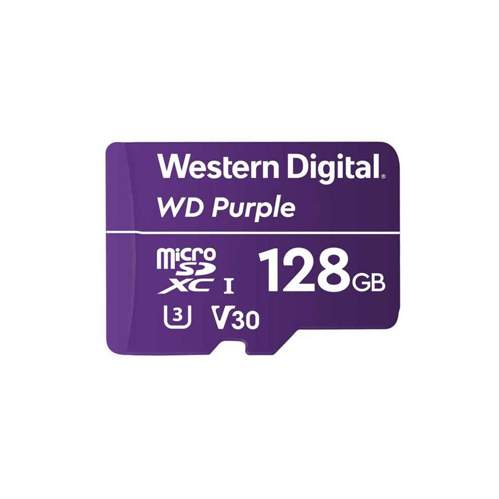Carte MicroSD Western Digital Purple 128GB spéciale vidéosurveillance