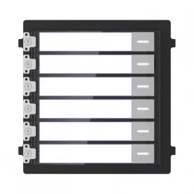 Module 6 boutons d'étiquettes Hikvision DS-KD-KK pour interphone vidéo