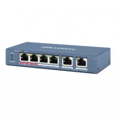 Switch 6 ports dont 4 ports PoE longue distance 300 mètres Hikvision DS-3E0106HP-E