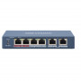 Hikvision DS-3E0106HP-E switch 6 ports dont 4 ports PoE longue distance 300 mètres