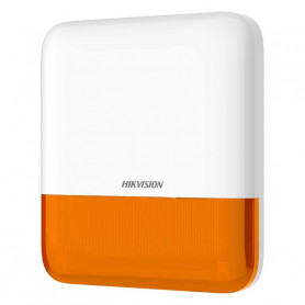 Hikvision DS-PS1-E-WE sirène extérieure sans fil orange 110 décibels