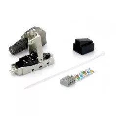 Connecteur RJ45 mâle blindé Cat.6 rapide sans outil