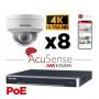 Kit vidéosurveillance AcuSense 4 caméras 4K H265+ vision de nuit IR 30 mètres