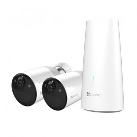 מצלמות מעקב WiFi Wifi 2 מצלמות על סוללה מלאה HD HD H265 עם חזון לילה צבעוני של Ezviz BC1-B2