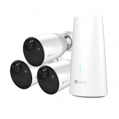 Kit caméra de surveillance sur batterie 3 caméras WiFi full HD H265 avec vision de nuit en couleur EZVIZ BC1-B3 (2MP)