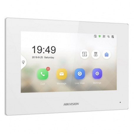 Écran de contrôle tactile WI-FI blanc Hikvision DS-KH6320-WTE1-W pour interphone vidéo IP Hikvision DS-KD-XX