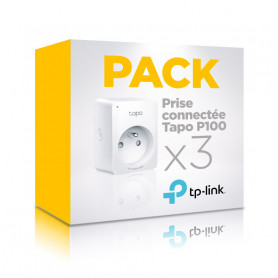 Pack de 3 prises connectées Wi-Fi TP-link Tapo P100 compatibles assitants Google et Amazon