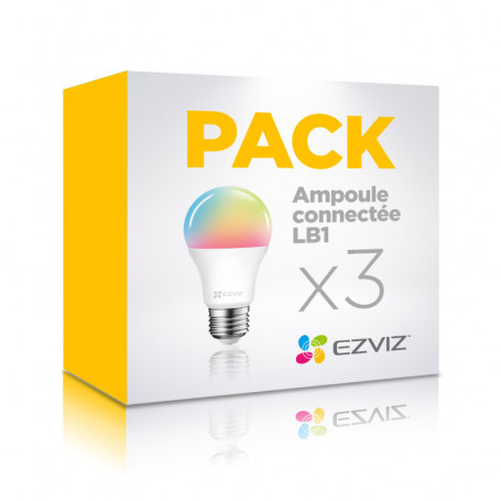 Pack 3 ampoules connectées multicolores EZVIZ LB1 Couleur