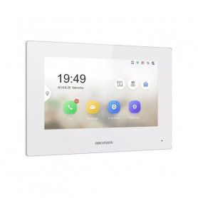 Écran de contrôle tactile WI-FI blanc Hikvision DS-KH6320-WTE2 pour interphone vidéo 2 fils