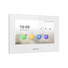Écran de contrôle tactile WI-FI blanc Hikvision DS-KH6320-WTE2-W pour interphone vidéo 2 fils