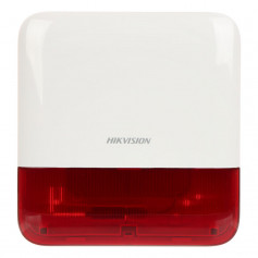 Hikvision DS-PS1-E-WE sirène extérieure sans fil rouge 110 décibels pour alarme Hikvision AX PRO