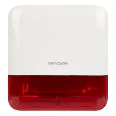 Hikvision DS-PS1-E-WE sirène extérieure sans fil rouge 110 décibels pour alarme Hikvision AX PRO