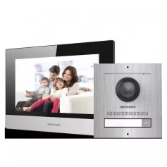 Kit interphone vidéo IP en acier inoxydable Hikvision DS-KIS602/S