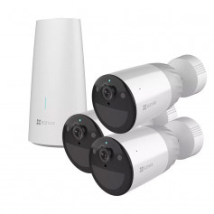 Kit caméra de surveillance sur batterie 3 caméras WiFi 4MP H265 avec vision de nuit en couleur EZVIZ BC1-B3 (4MP)