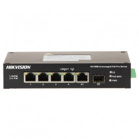 Switch PoE 6 ports 3 ports PoE longue distance 1 port HI-PoE 1 port fibre Hikvision DS-3T0306HP-E/HS