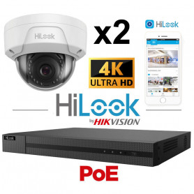 Zestaw MOXUL 2 HILOOK 4K Anti -vandal H265+ Nocny widzenie 30 metrów Exir 2.0