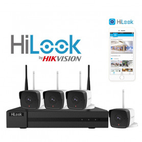 WIFI 4 kamery WiFi HD HD H265 Zestaw zintegrowany mikro zintegrowany i noktowi wizję 30 metrów IK-4142BH-MH/W HILOOK przez Hikvision