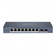 Switch PoE manageable longue distance 10 ports dont 8 ports PoE gigabit + 2 ports fibre Hikvision DS-3E1510P-SI
