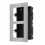 Boîtier de montage encastré en acier inoxydable Hikvision DS-KD-ACF2/S 2 emplacements pour interphon