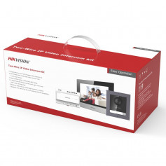 Kit interphone vidéo connecté plug and play 2 fils Hikvision DS-KIS702EY