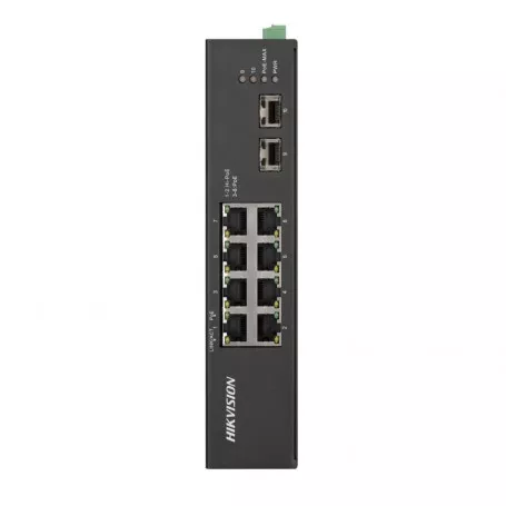 Hikvision DS-3T0510HP-E/HS switch PoE 10 ports dont 6 ports PoE 2 ports Hi-PoE 2 ports fibre
