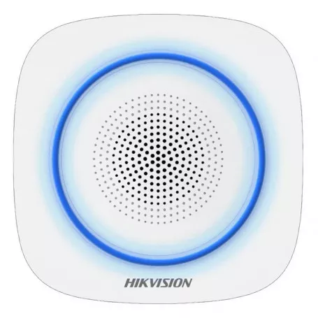 Hikvision DS-PS1-I-WE (BLUE) sirène intérieure sans fil bleue 110 décibels pour alarme Hikvision AX PRO