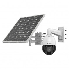kit caméra solaire PTZ 4MP zoom x 25 connexion 4G Hikvision DS-2DE5425IWG-K/4G vision de nuit 120 mètres