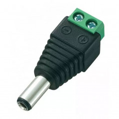 Connecteur d'alimentation DC Mâle avec bornier à vis 5.5mm / 2.1mm