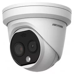 Caméra thermique 256 × 192 px et optique 4MP H265+ bispectre Hikvision DS-2TD1228T-2/QA détection de température 550°C