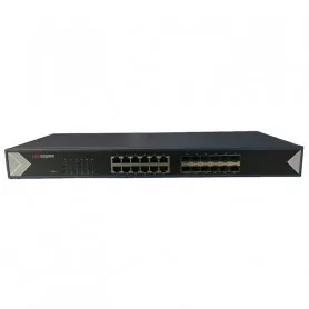 Switch non manageable 24 ports Gigabit 12 ports PoE et 12 ports fibre Hikvision DS-3E0524TF