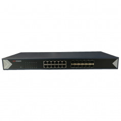 Switch non manageable 24 ports Gigabit 12 ports PoE et 12 ports fibre Hikvision DS-3E0524TF