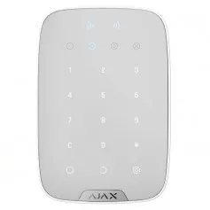 Clavier tactile sans fil blanc avec lecteur de badge intégré Ajax Keypad Plus Jeweller blanc pour alarme sans fil Ajax Hub 2